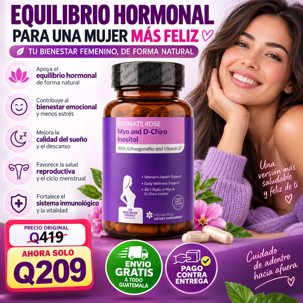 ✨ MYO Inositol intimate Rose – Fórmula de Bienestar Femenino 🌸