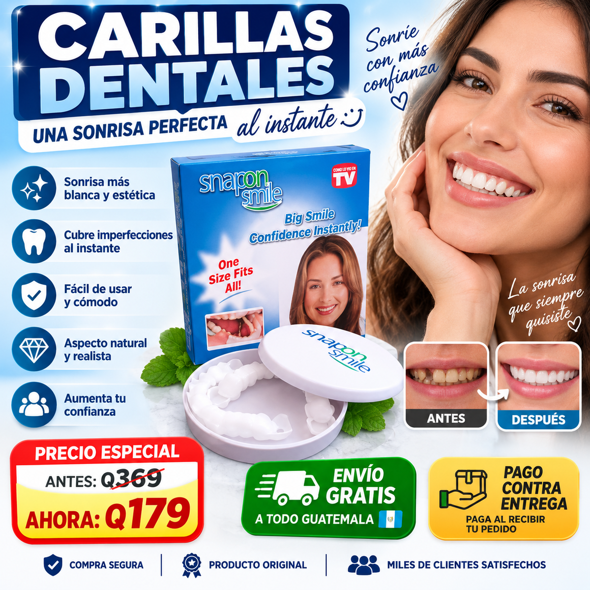 😁 Carillas Dentales – Sonrisa Perfecta al Instante ✨