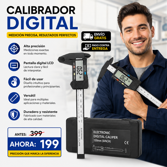 CALIBRE DIGITAL ELECTRÓNICO — ¡PRECISIÓN AL ALCANCE DE TUS MANOS! 📏⚡