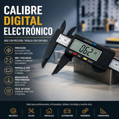 CALIBRE DIGITAL ELECTRÓNICO — ¡PRECISIÓN AL ALCANCE DE TUS MANOS! 📏⚡