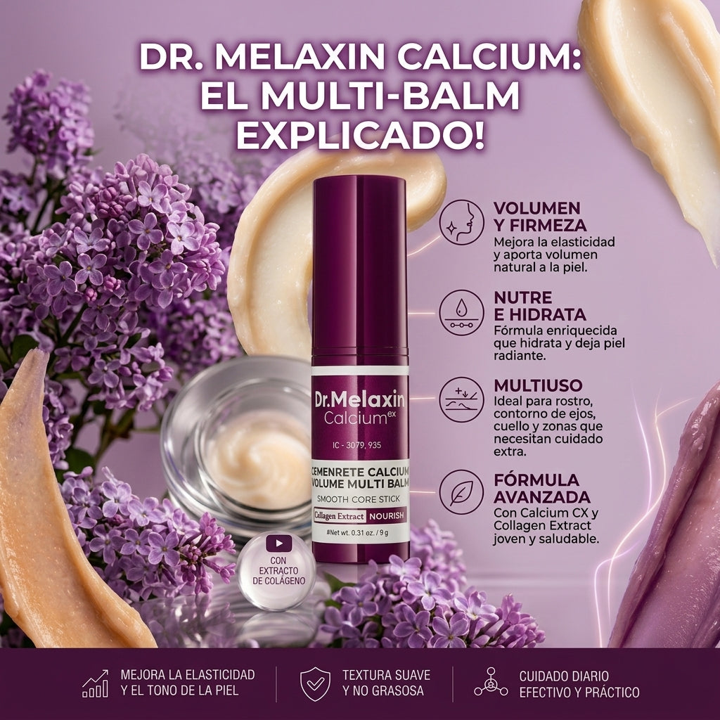 ✨ DR.MELAXIN – Bálsamo Facial Multifunción Calcio & Colágeno✨💜