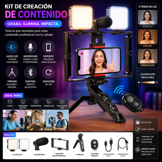 Kit Pro Creador – Ilumina, Graba y Destaca 🚀
