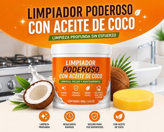 🥥✨ LIMPIADOR PODEROSO CON ACEITE DE COCO ✨🧽