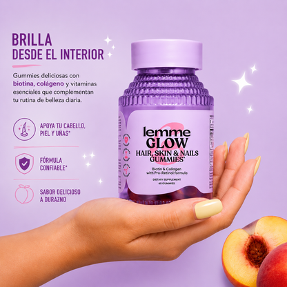 ✨💖 Lemme Glow Gummies – Belleza que Brilla Desde Dentro 💖🌸🍑💅