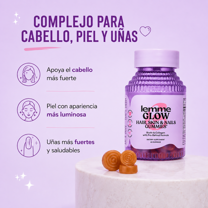 ✨💖 Lemme Glow Gummies – Belleza que Brilla Desde Dentro 💖🌸🍑💅