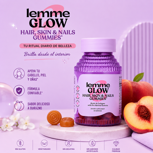 ✨💖 Lemme Glow Gummies – Belleza que Brilla Desde Dentro 💖🌸🍑💅