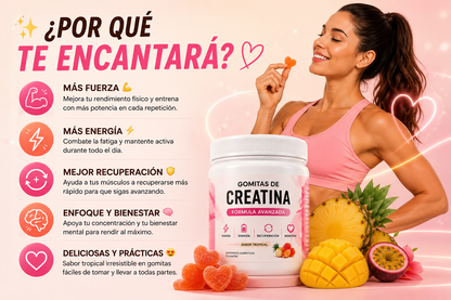 🍊 GOMITAS DE CREATINA FUERZA TOTAL 🔥
