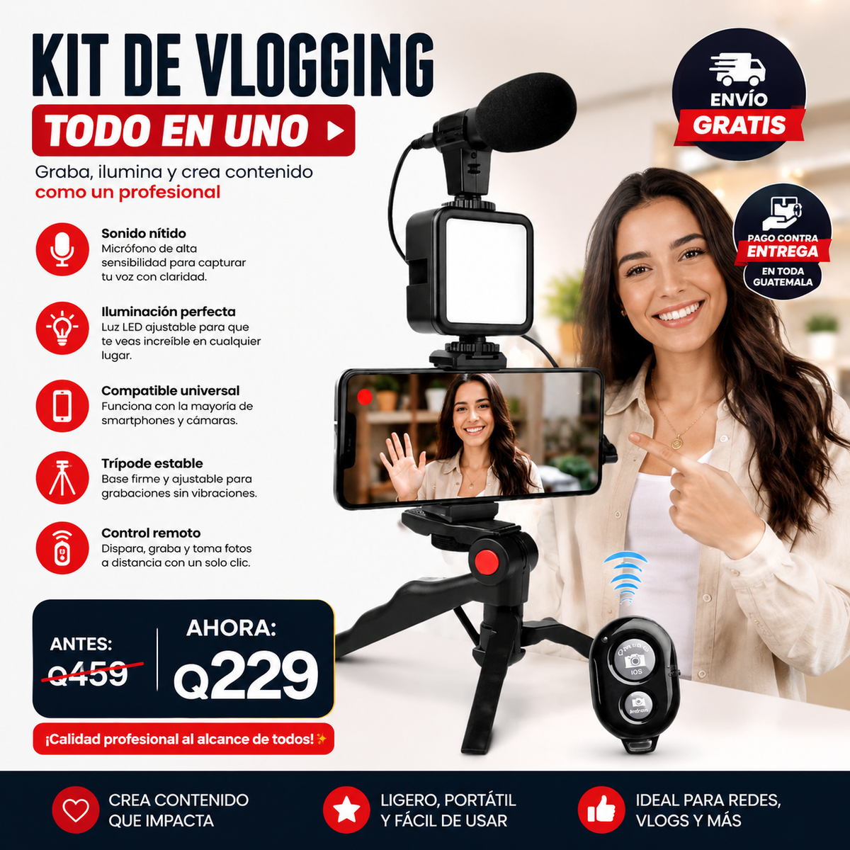 Kit Pro Creador – Ilumina, Graba y Destaca 🚀