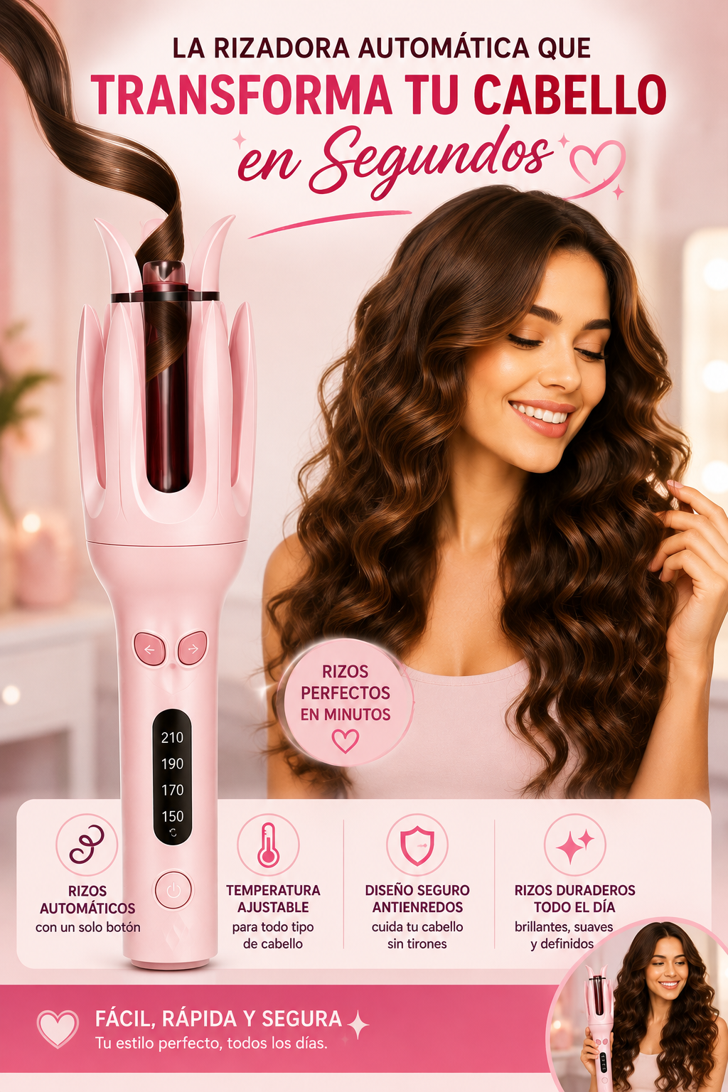 🌸✨ ¡RIZOS PERFECTOS EN SEGUNDOS! ✨🌸